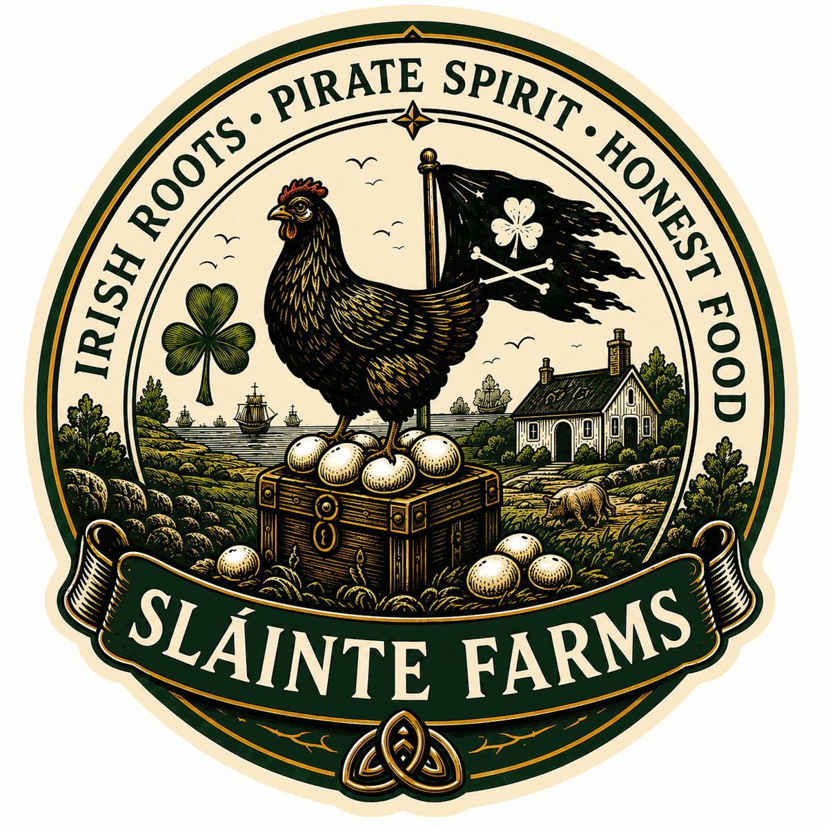 Approved Sláinte Farms brand artwork